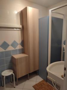 奧賽的住宿－Gite Orsay, 300m RER，带淋浴、盥洗盆和卫生间的浴室