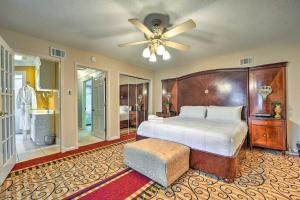 a bedroom with a bed and a ceiling fan at Spacious Memphis Home Less Than 3 Mi to Graceland! in Memphis