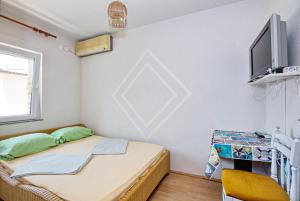 Televízia a/alebo spoločenská miestnosť v ubytovaní Apartments and rooms with parking space Biograd na Moru, Biograd - 6219