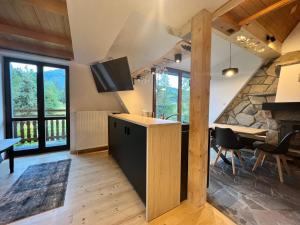 Telewizja i/lub zestaw kina domowego w obiekcie Tatrydom Apartament Loft z kominkiem