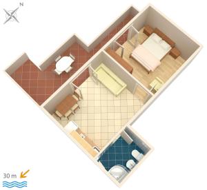 Půdorys ubytování Apartments by the sea Zubovici, Pag - 6356