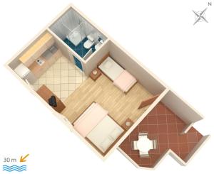 Půdorys ubytování Apartments by the sea Zubovici, Pag - 6356