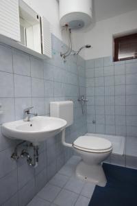 ズボヴィチにあるApartments with a parking space Zubovici, Pag - 6409のトイレと洗面台付きのバスルーム