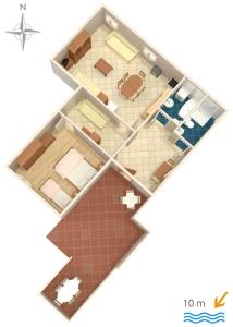 Půdorys ubytování Apartments by the sea Metajna, Pag - 6395