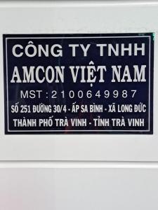 Znak, który czyta telewizyjne Timmins amon viet name w obiekcie Hotel My Cang w mieście Trà Vinh