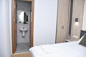 Koupelna v ubytování Hotel Arinna
