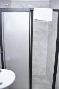 Koupelna v ubytování Hotel Arinna