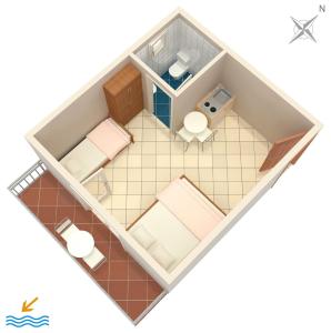 Půdorys ubytování Apartments by the sea Podaca, Makarska - 6745