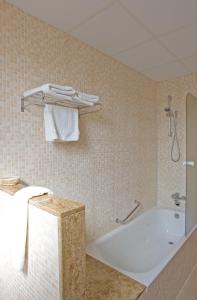 Koupelna v ubytování Hotel Las Truchas