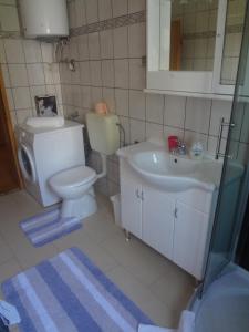 een badkamer met een toilet en een wastafel bij Apartment Valica 7122c in Umag