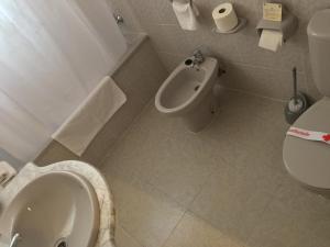 A bathroom at Hotel Atalayas Zafra