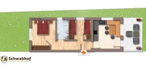 The floor plan of Ferienwohnungen Schwabhof