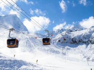 Apartment in Neustift near Ski Lift v zime
