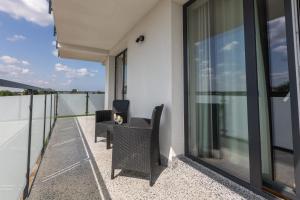 Balkón alebo terasa v ubytovaní Apartament Plaża