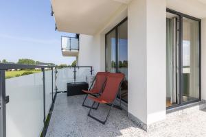 Balkón alebo terasa v ubytovaní Apartament Plaża