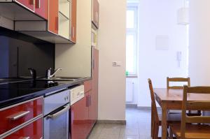 A kitchen or kitchenette at Premium Apartments Klimschgasse
