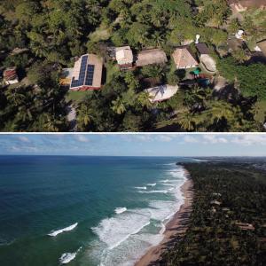 Een luchtfoto van Bahia Surf Camp