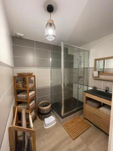 Kúpeľňa v ubytovaní Les balcons de l'Hermitage