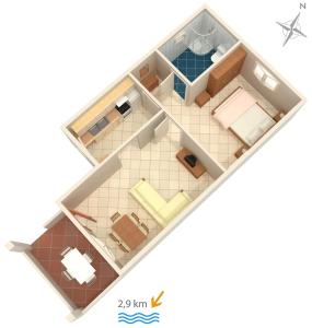 Půdorys ubytování Apartment Pula 7420a