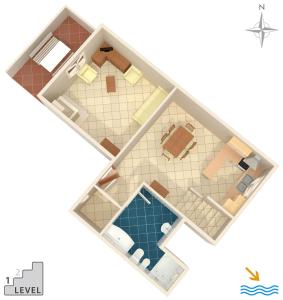 Půdorys ubytování Family-friendly apartments with swimming pools Krnica, Marcana - 7357