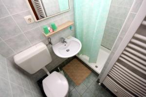Koupelna v ubytování Family-friendly apartments with swimming pools Krnica, Marcana - 7357
