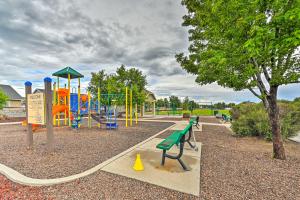 a park with a playground with a slide at Classy Bellemont Home with Hot Tub and Playground in Bellemont