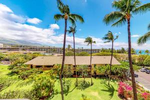 an aerial view of a resort with palm trees at Kihei Akahi in Wailea