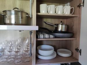 A kitchen or kitchenette at Orfűi Kisház