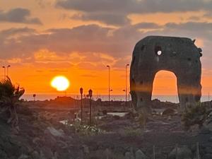 The sunrise or sunset as seen from A villát or nearby