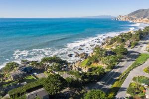 an aerial view of the ocean and a beach at Entire Private Coastal Retreat - Spectacular Ocean Views wHot Tub in Montara