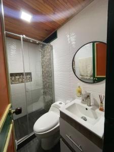 Koupelna v ubytování Finca Hotel karey -Quindio