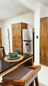 Kuchyň nebo kuchyňský kout v ubytování Condominio en Tulum, la Veleta.