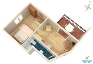 a rendering of a floor plan of a house at Apartments with a parking space Vodice - 7604 in Vodice