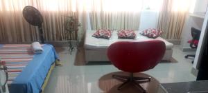 Katil atau katil-katil dalam bilik di Apartaestudio 3 Amoblado el Caney