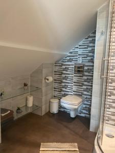 A bathroom at Maria Vendéghaz