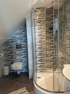 A bathroom at Maria Vendéghaz