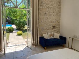 Χώρος καθιστικού στο Jas de Berrias Chambre d’hôte