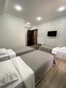 Voodi või voodid majutusasutuse Hotel Rustaveli toas