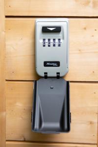 a printer sitting on top of a wooden desk at Stylish one bed apartment in the Stroud Valleys in Brimscombe