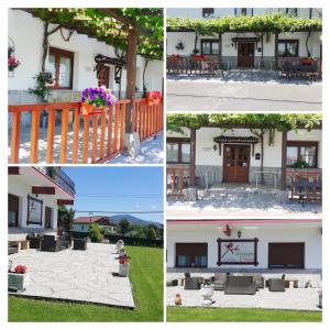 a collage of four pictures of a house at Atxispe Etxea Casa Rural in Laukiz