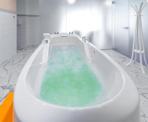 Koupelna v ubytování Mineral SPA Draugystė