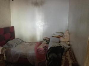 Postel nebo postele na pokoji v ubytování Fichen