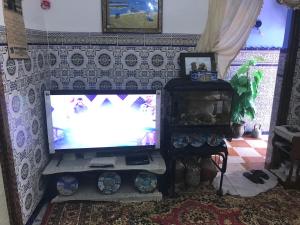 TV a/nebo společenská místnost v ubytování Fichen