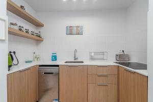 Kuchyň nebo kuchyňský kout v ubytování Greek Beach House Complex A2