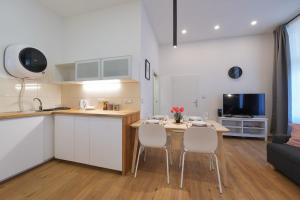 Kuchyň nebo kuchyňský kout v ubytování Duplex Apartment
