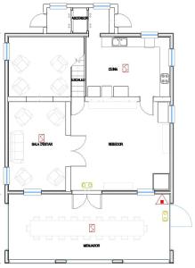 The floor plan of Masia Rural Les Alsines
