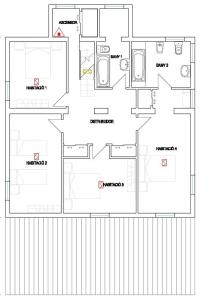 The floor plan of Masia Rural Les Alsines