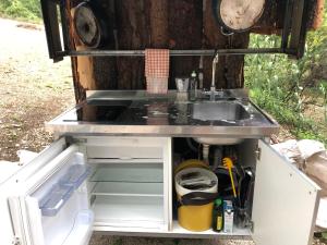 Family Treehouse Yurt in Nature Reserve with Pool and outdoor kitchen