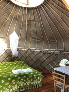 Family Treehouse Yurt in Nature Reserve with Pool and outdoor kitchen
