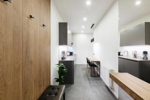 Virtuve vai virtuves zona naktsmītnē Luxury Apartments Smart House